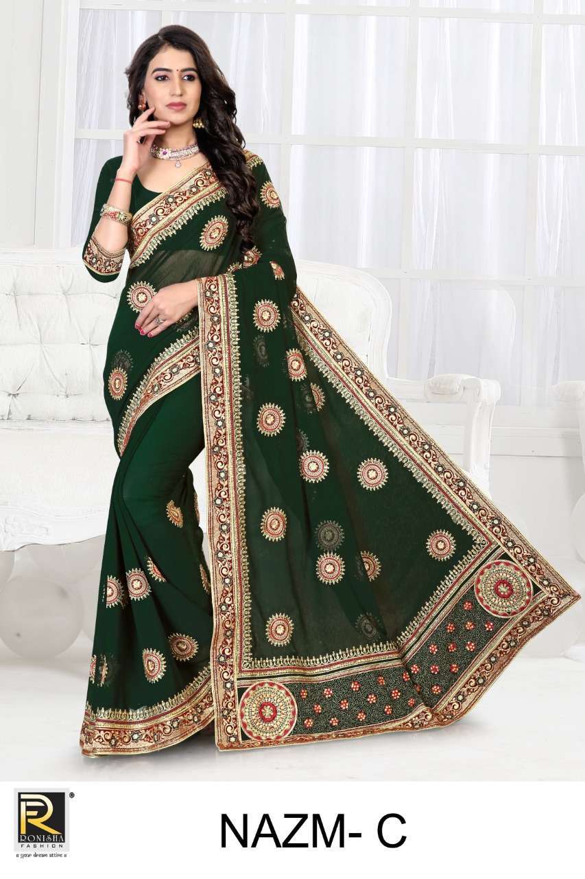 Ranjna  Nazm Festive Wear Georgette Saree Catalog 
