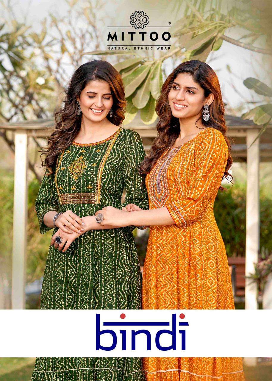mittoo  present  new catalogue bindi rayon print gwon