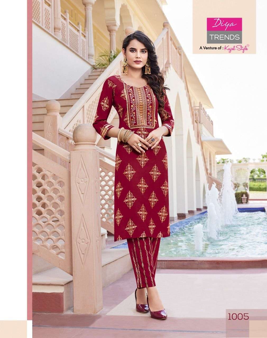 diya trends zoori.vol 1 kurti with pant buy kurtis wholesale online