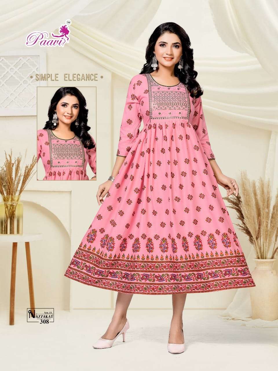 Pavvi  Nazakat Vol 3 New kurti catalogue Collection 