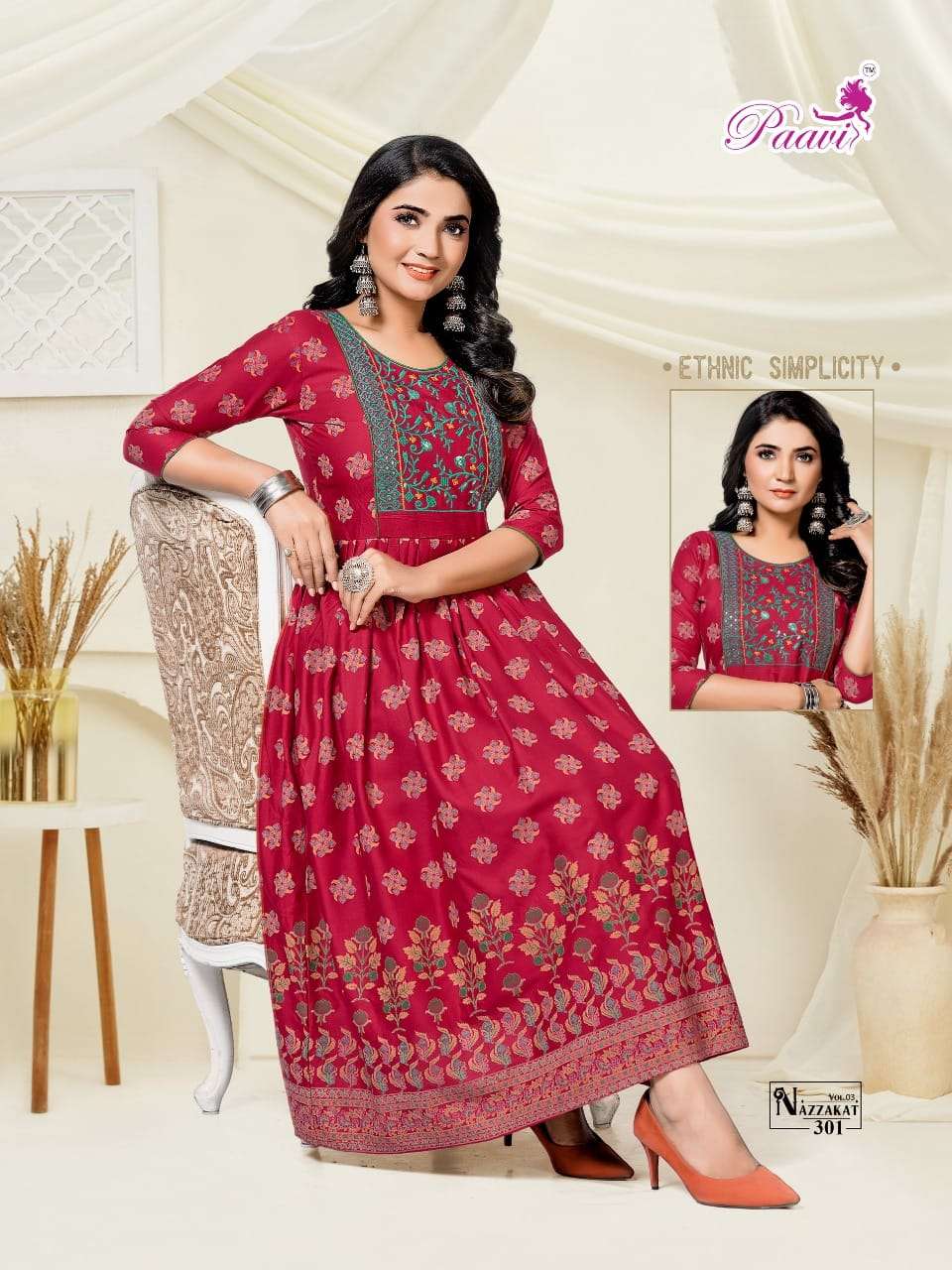 Pavvi  Nazakat Vol 3 New kurti catalogue Collection 