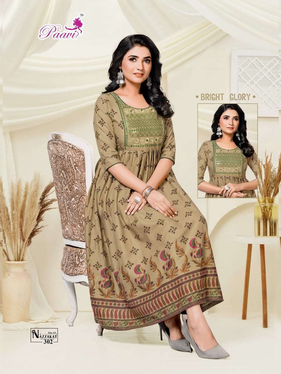 Pavvi  Nazakat Vol 3 New kurti catalogue Collection 