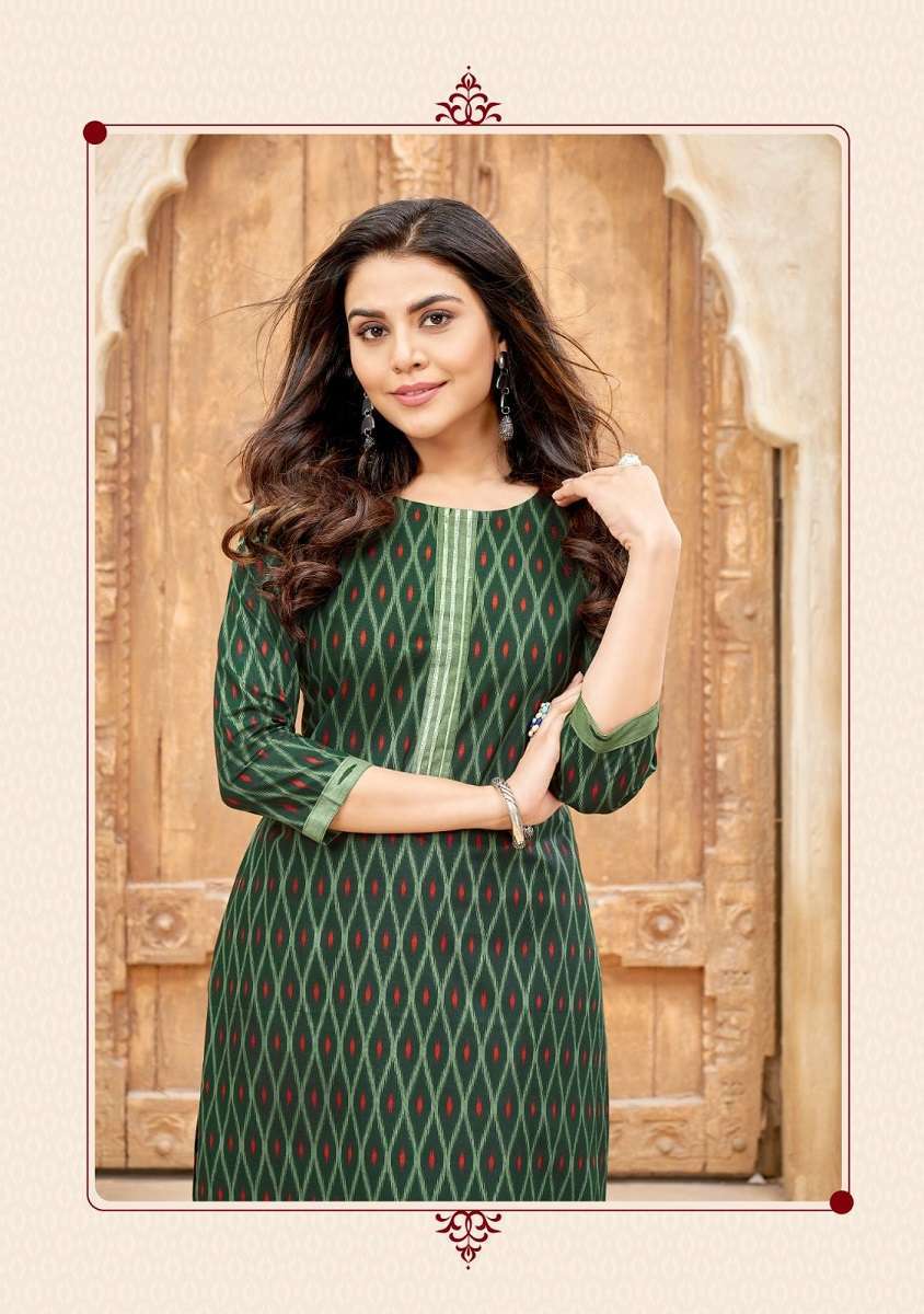 Ikkat kurti neck designs best sale