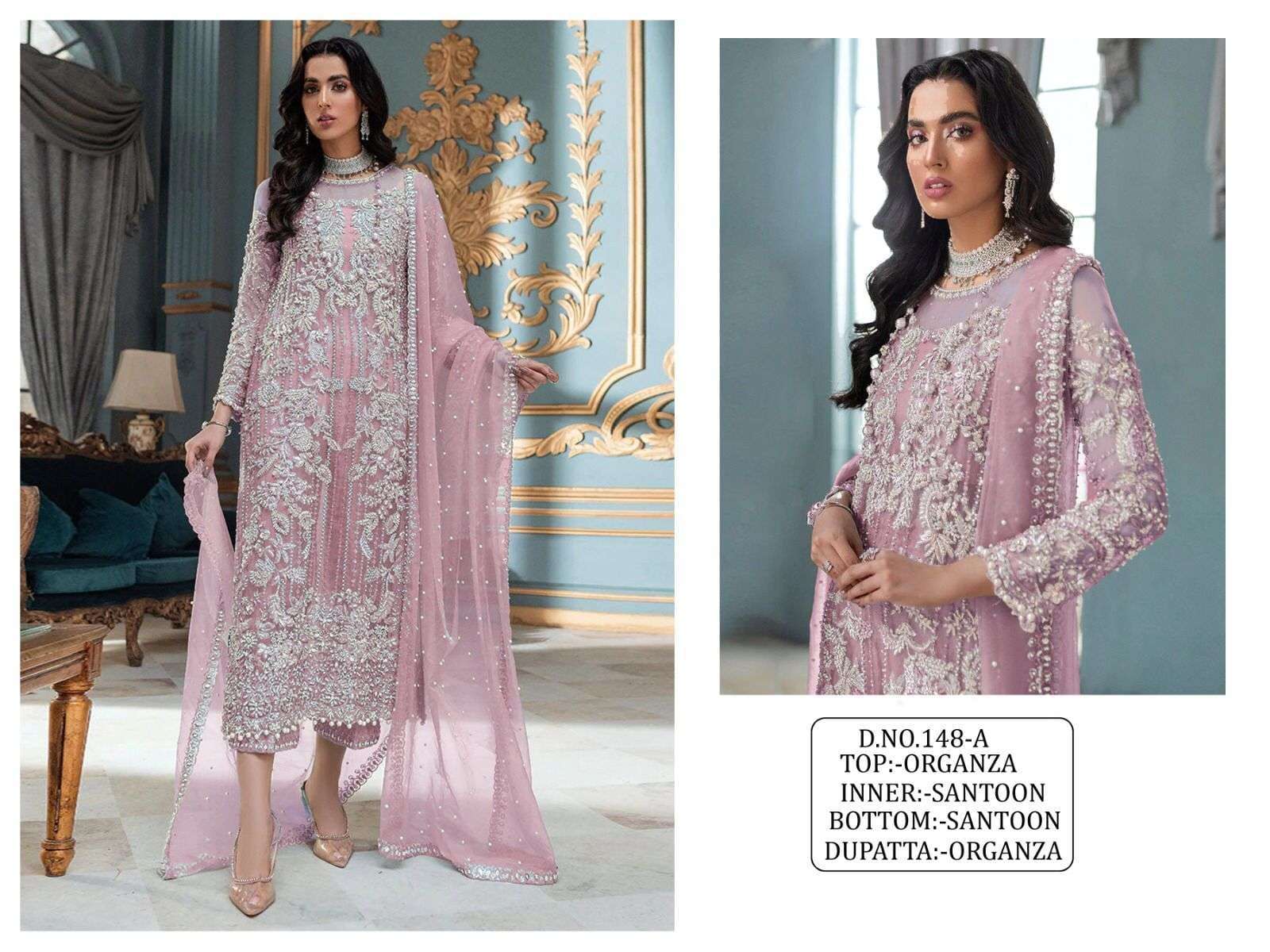 KF PRESENTS 148 COLOR EMBROIDERY DESIGNER PAKISTANI SALEAR KAMEEZ WHOLESALE IN SURAT