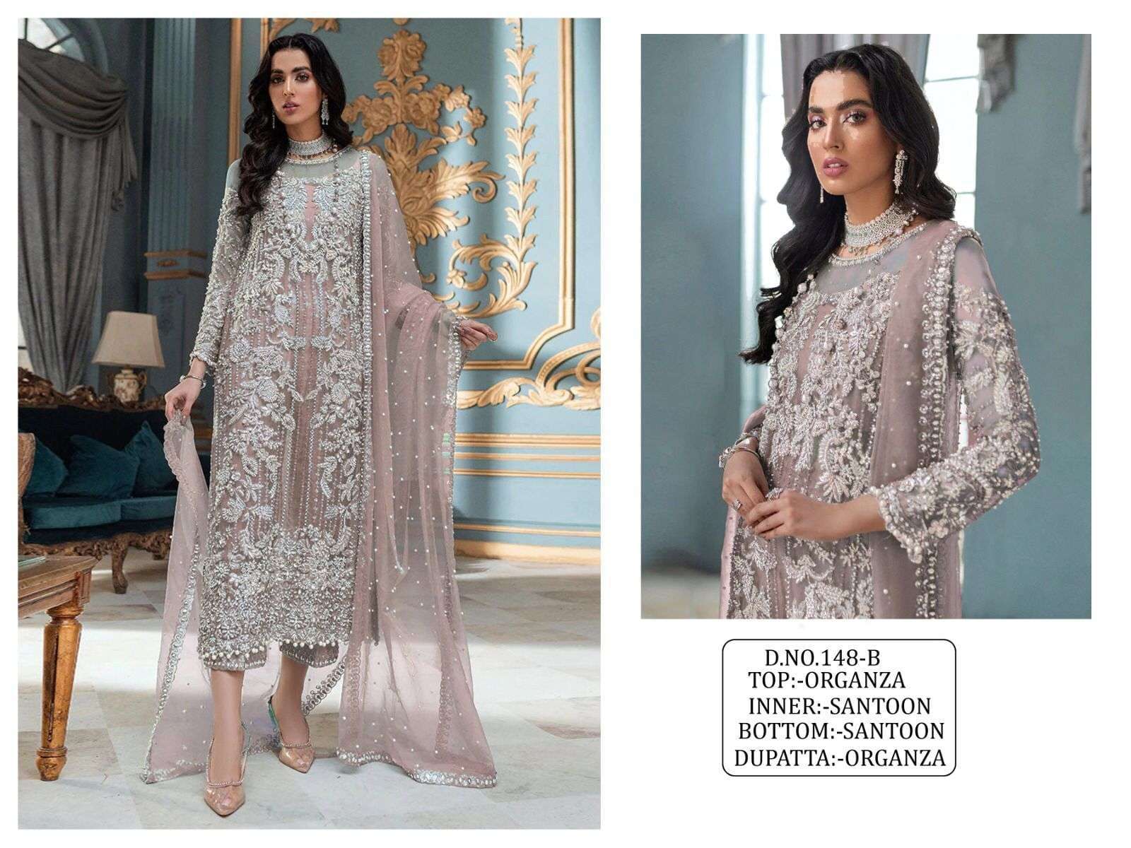 KF PRESENTS 148 COLOR EMBROIDERY DESIGNER PAKISTANI SALEAR KAMEEZ WHOLESALE IN SURAT