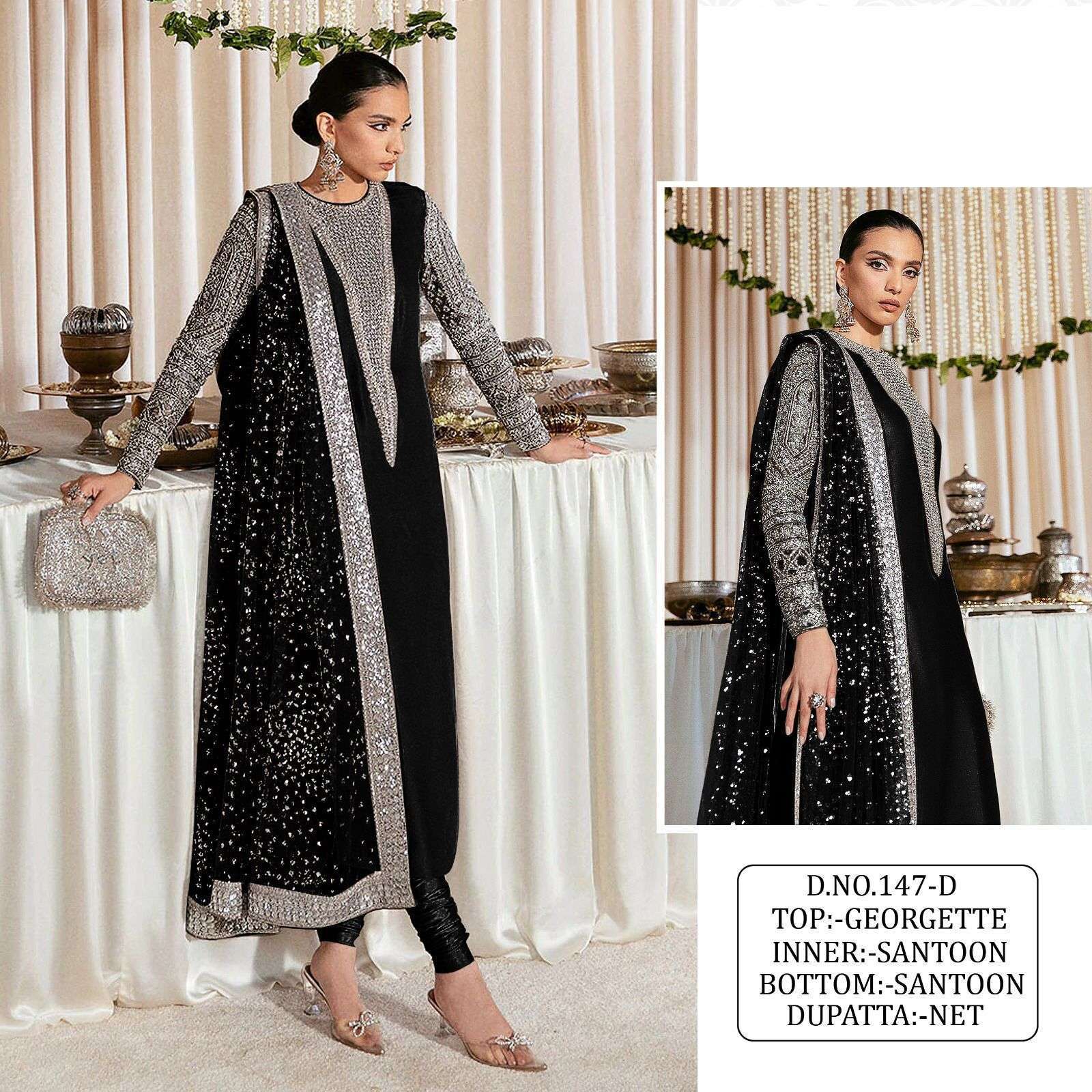 KF - 147 Fox Georgette With Multi Pakistani Suits wholesale online market