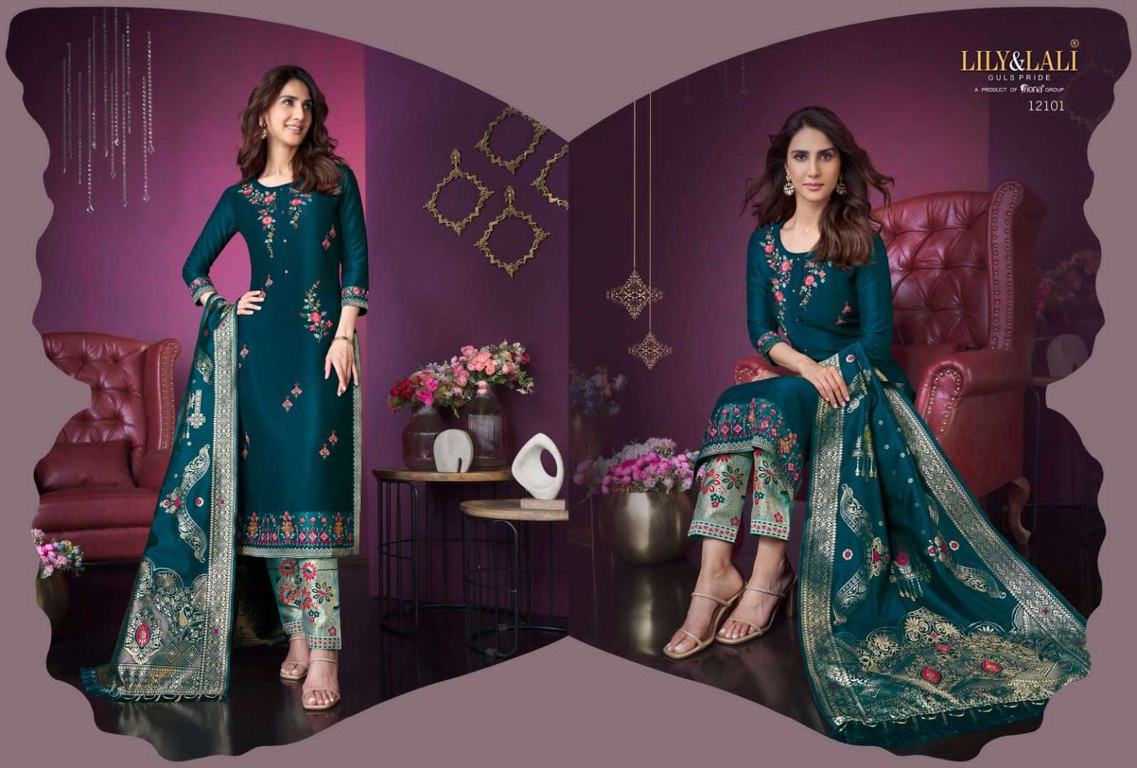 LILY & LALI MEENAKARI vol 3 VAANI KAPOOR COLLECTION branded kurti wholesale rate