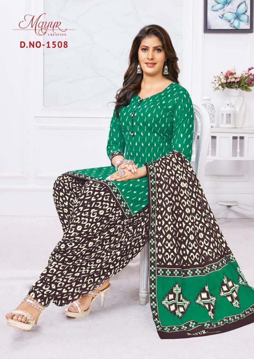 Buy Mayur Rang Rasiya Vol 4 Daily Wear Pure Cotton Printed Dress Materials.