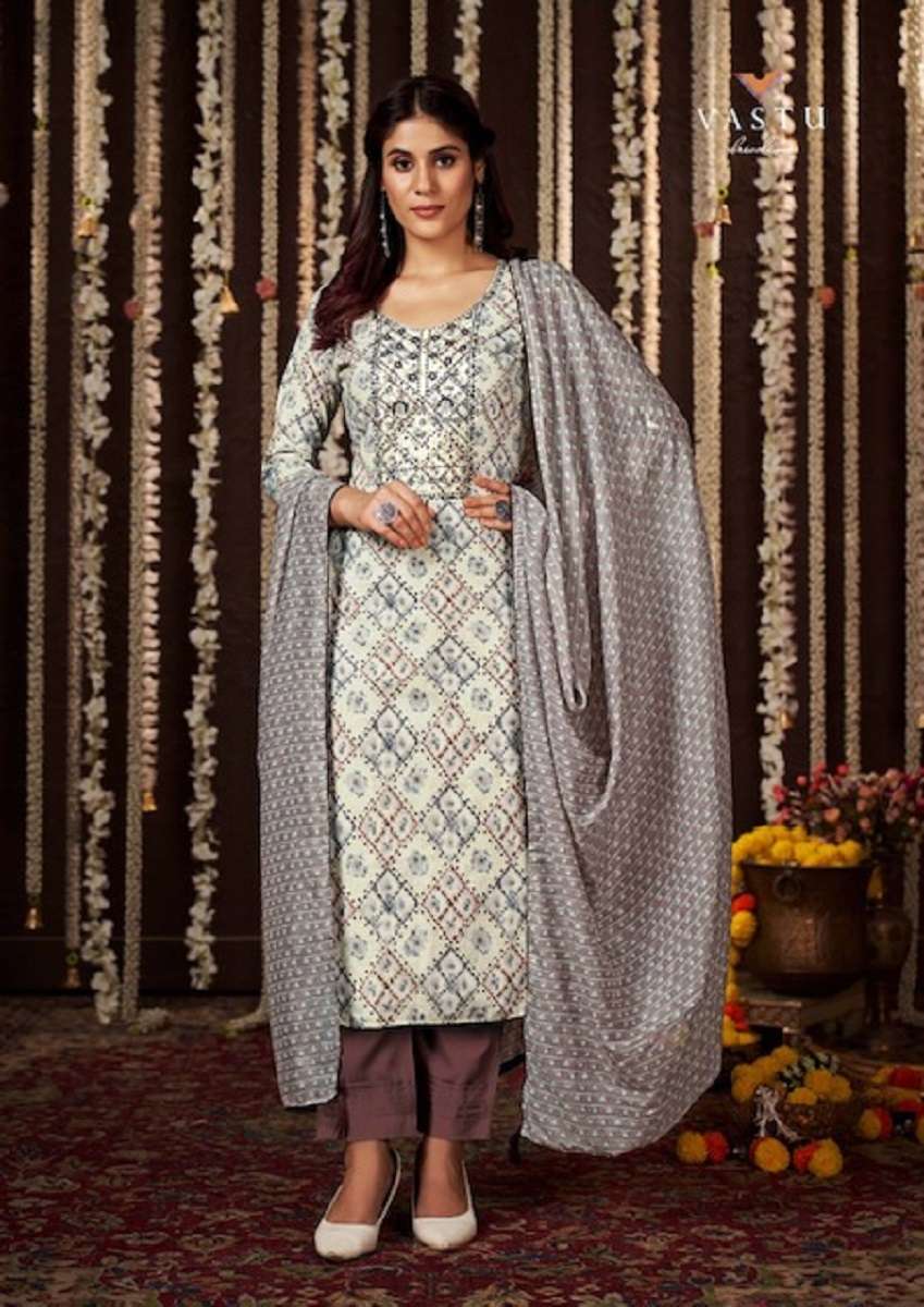 tanishk fashion falak vol-5 6401-6408 series exclusive designer cotton dress  material low rate wholesaler