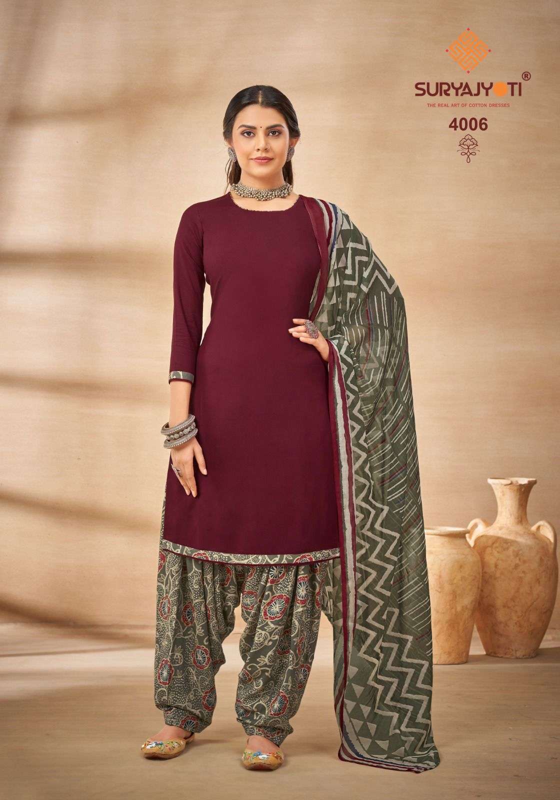 Blue and Maroon Colour Muslin Dress Material – Just Salwars
