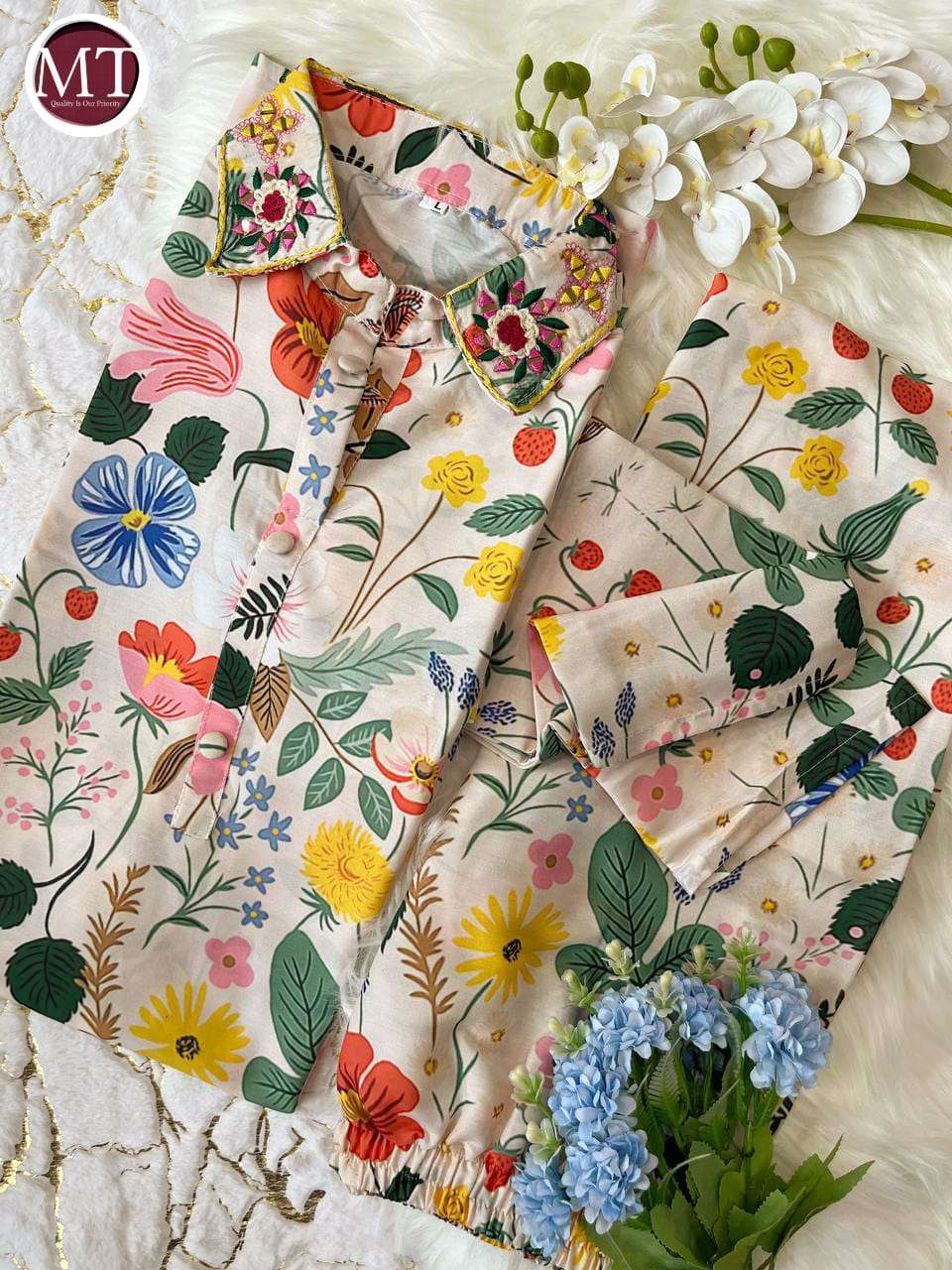 Designer muslin cord set wholesale 