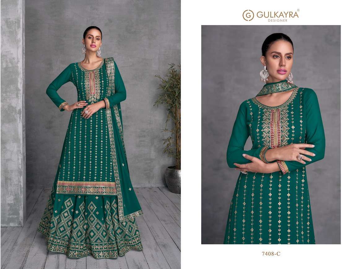 Gulkayra Trisha Real Georgette Salwar Kameez Wholesale market india