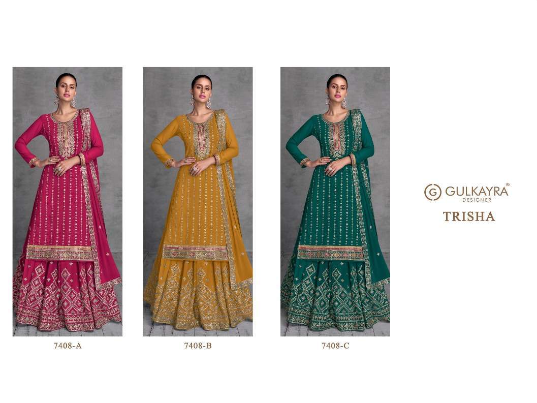 Gulkayra Trisha Real Georgette Salwar Kameez Wholesale market india
