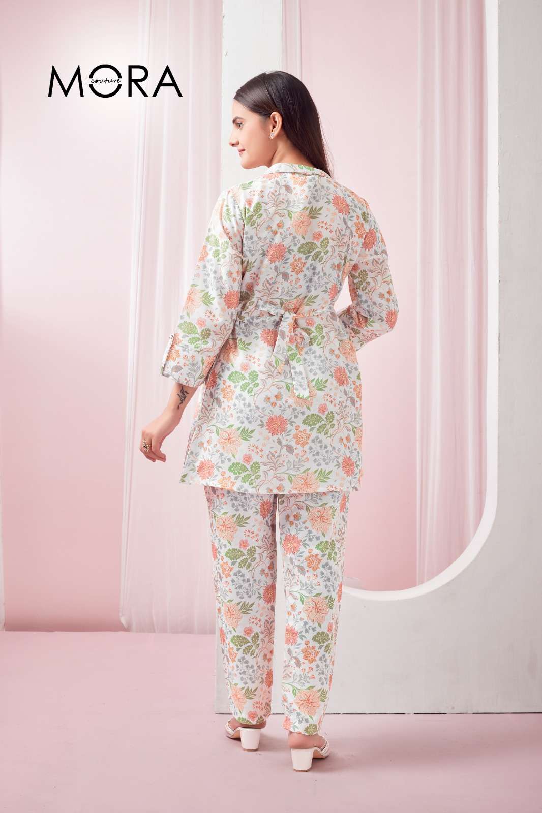 Madhav Fashion Mora Linen 5 Cord Set Wholesale
