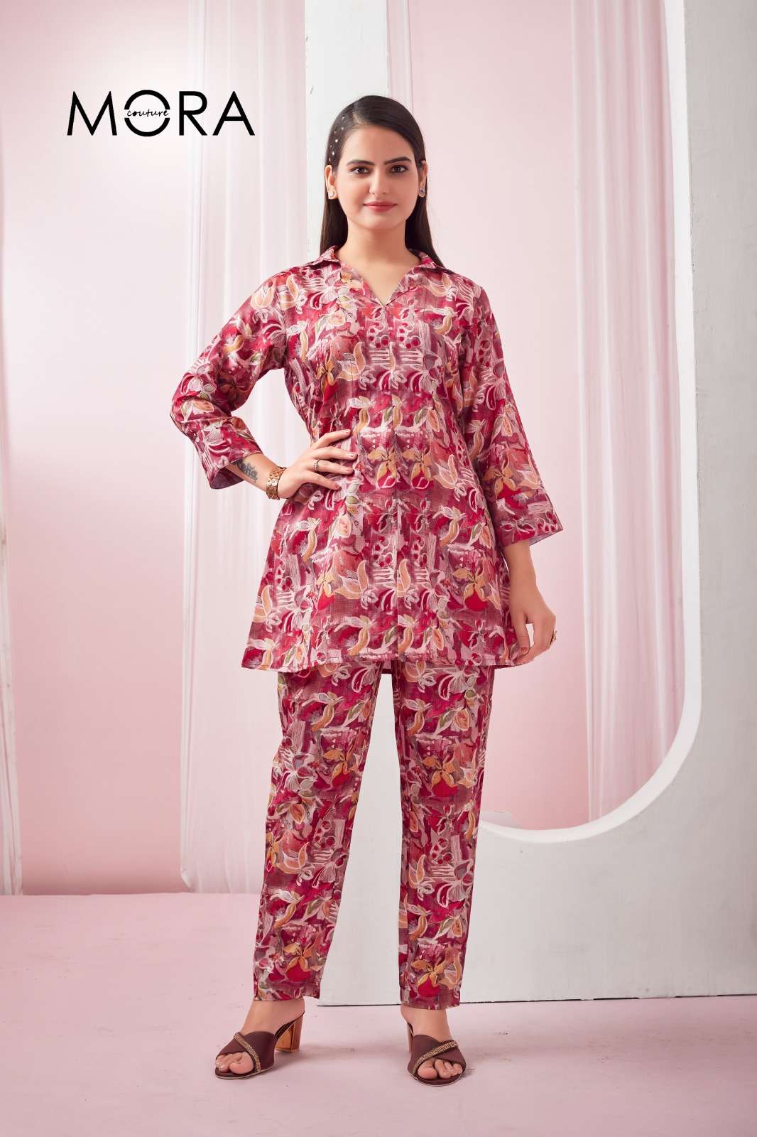 Madhav fashion Mora linen cord set wholesale 