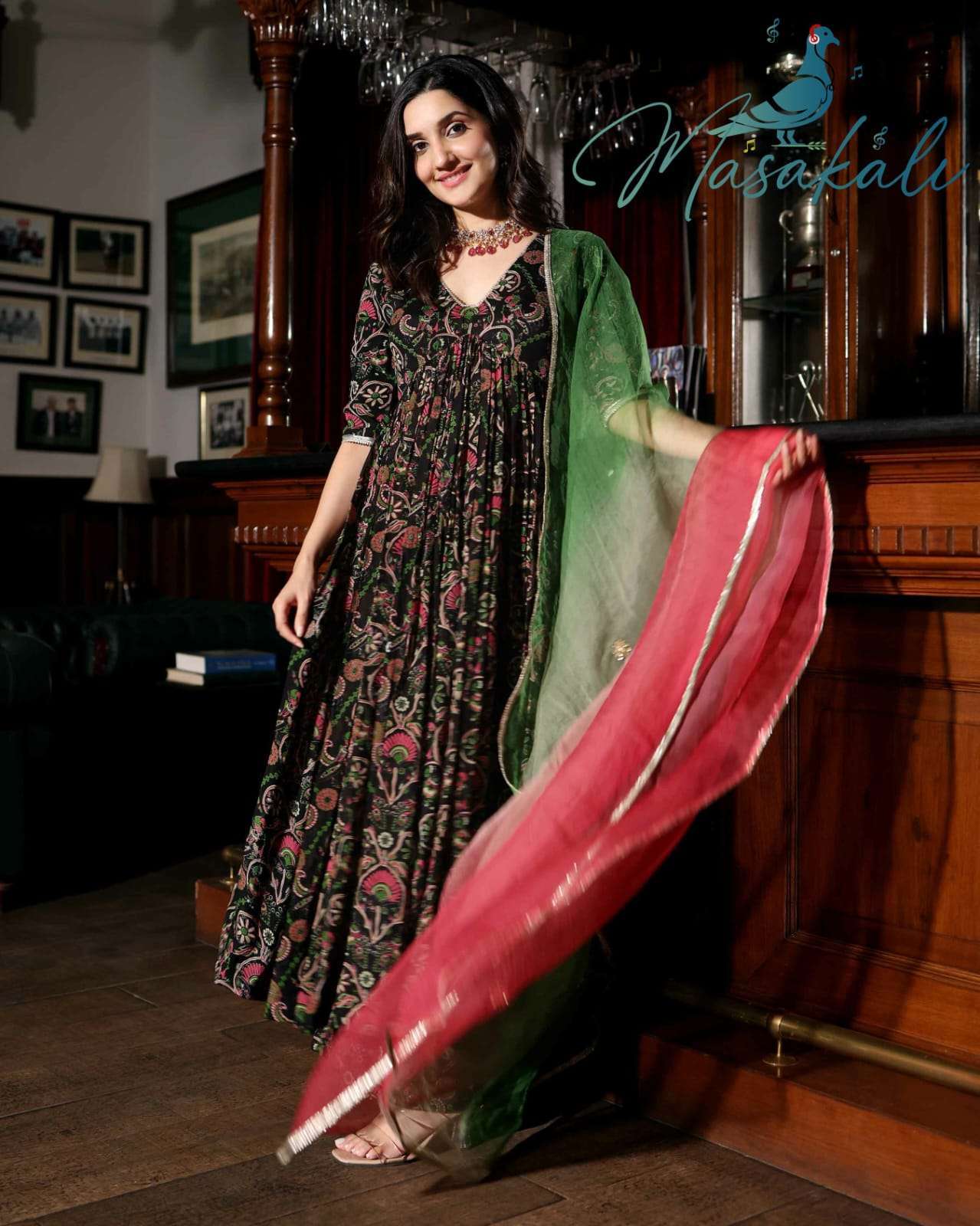 Poly Art Silk Anarkali Kurta Top in Green | Silk anarkali, Anarkali kurta,  Printed maxi dress