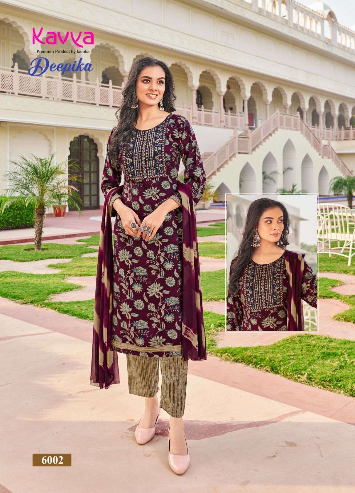 Kavya Deepika Vol 6 Embroidery Readymade Dress MATERIAL WHOLESALE COLLECTION