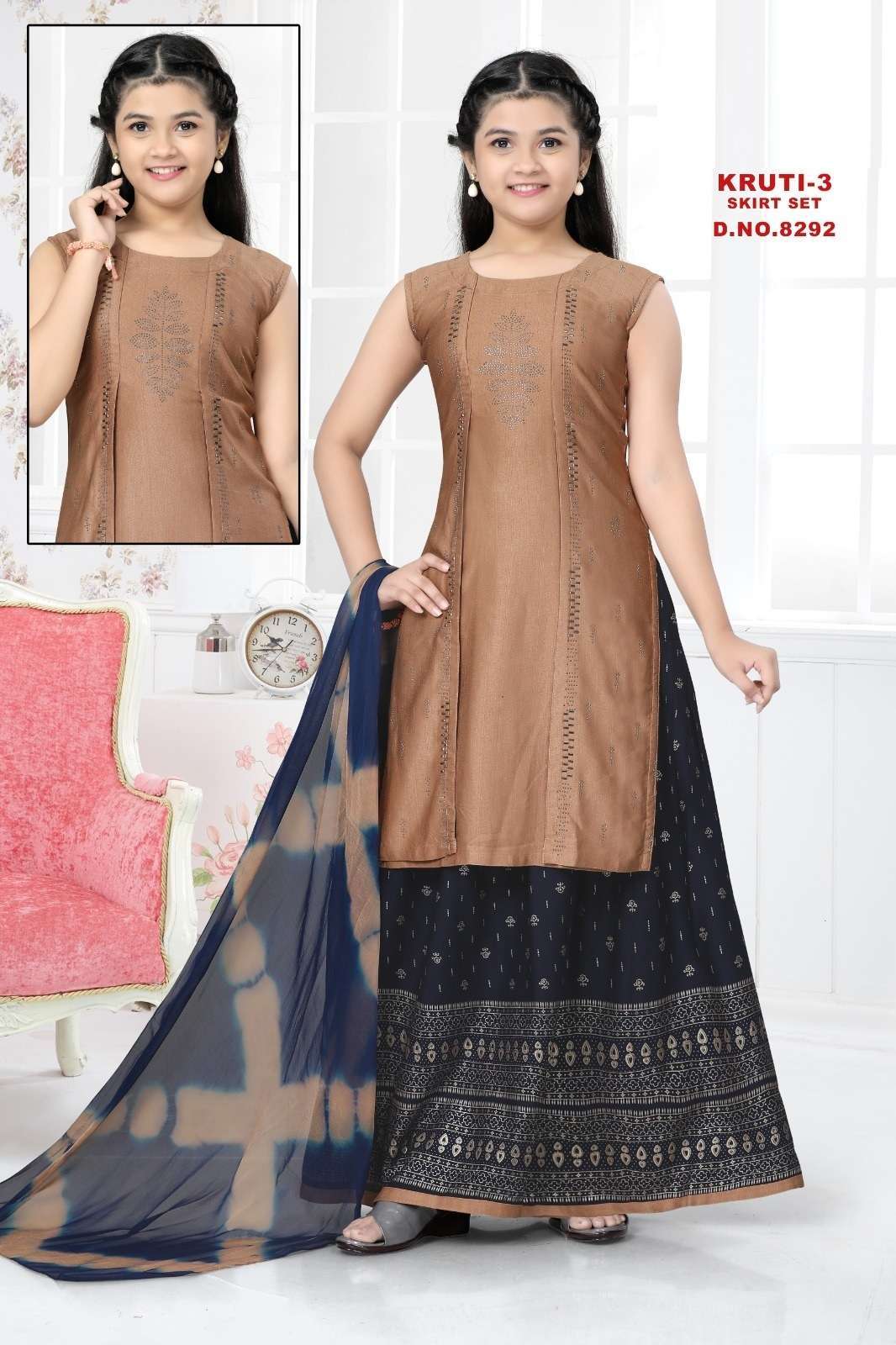 Buy Silk Kurti With Skirt & Dupatta Teal Printed Mirror Work Kurta Set  Indian Dress Wedding Dress / Party Pakistani Suit Ethnic Dress Online in  India - Etsy