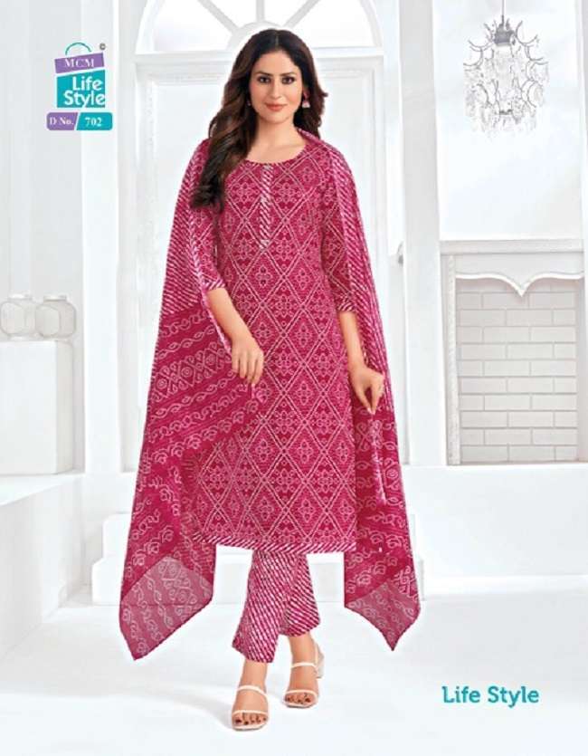 MCM Lifestyle Vol7Readymade Dress Material Jacquard