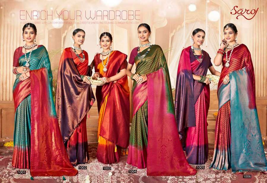 Saroj Ghungroo Vol 2 Fancy Fabric Designer Sarees Wholesale Branded Saree  market in SURAT