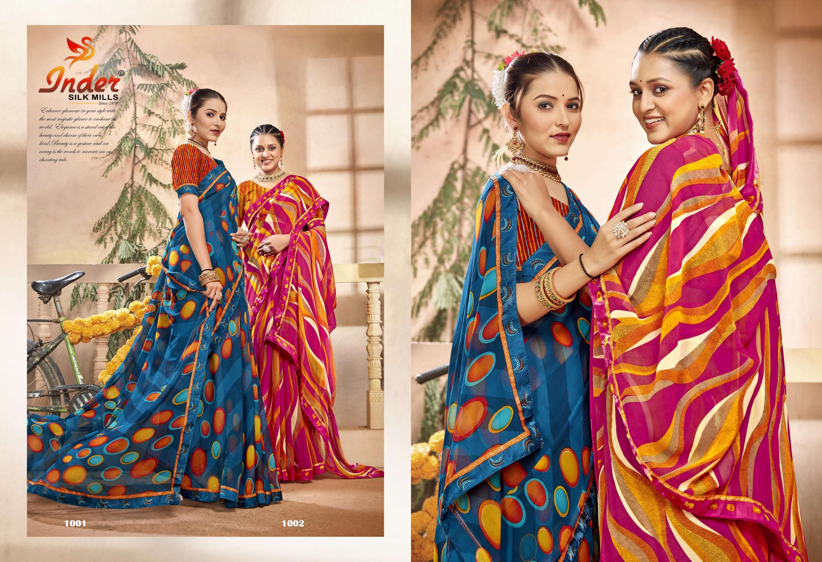 Buy Blue Sarees for Women by MARABOUT Online | Ajio.com