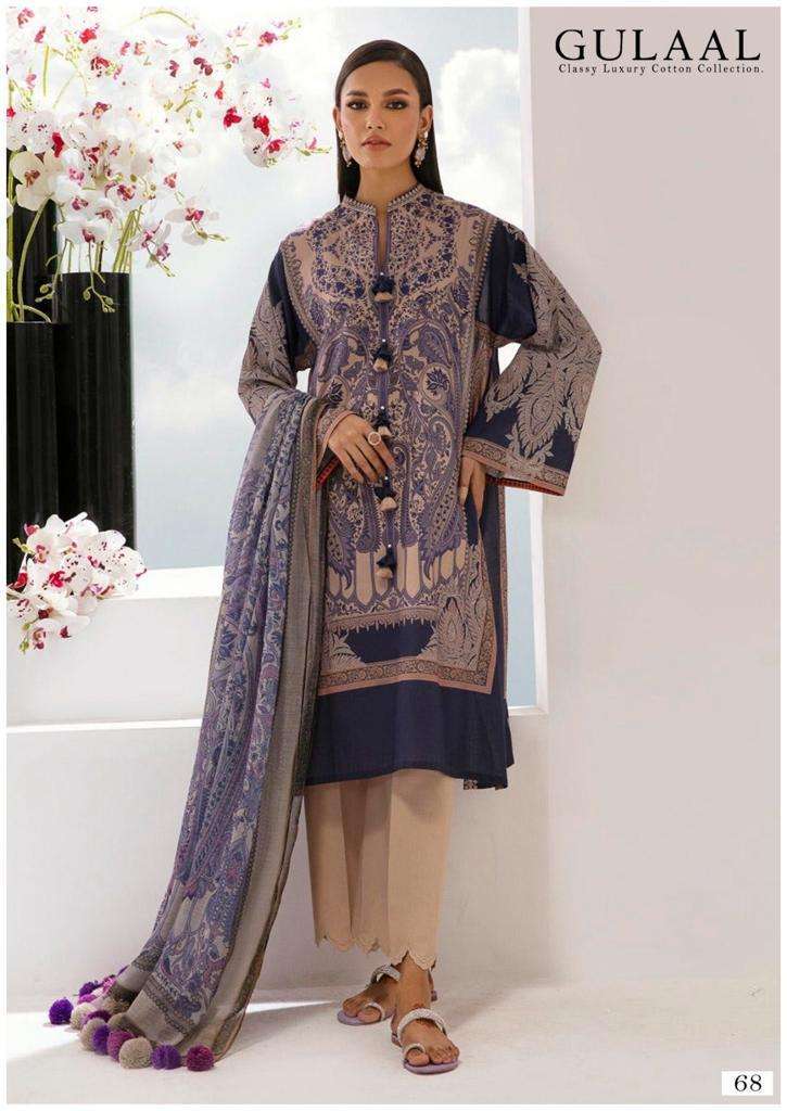 Navy Blue Bandhej Banarasi Silk Suit - Indokuni