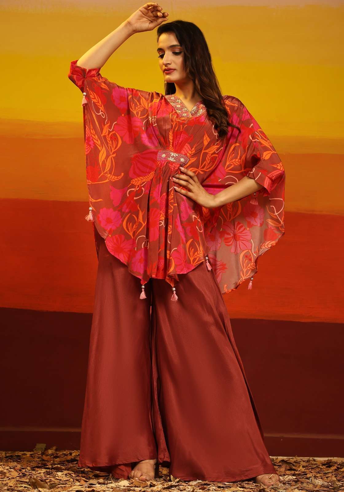 MISS AYSE Georgette Poncho - Buy MISS AYSE Georgette Poncho Online at Best  Prices in India | Flipkart.com