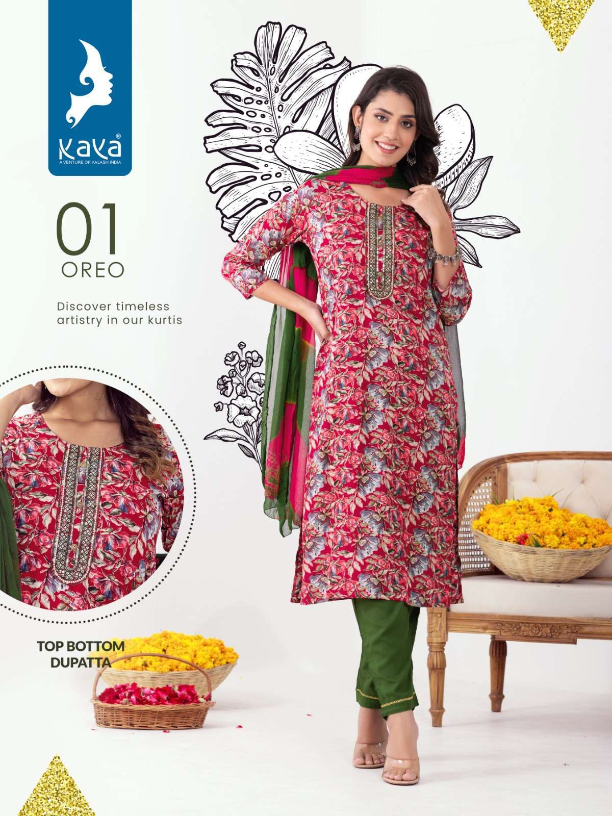 KAYA OREO RAYON FOIL PRINT KURTI Reyon Kurti Shopping