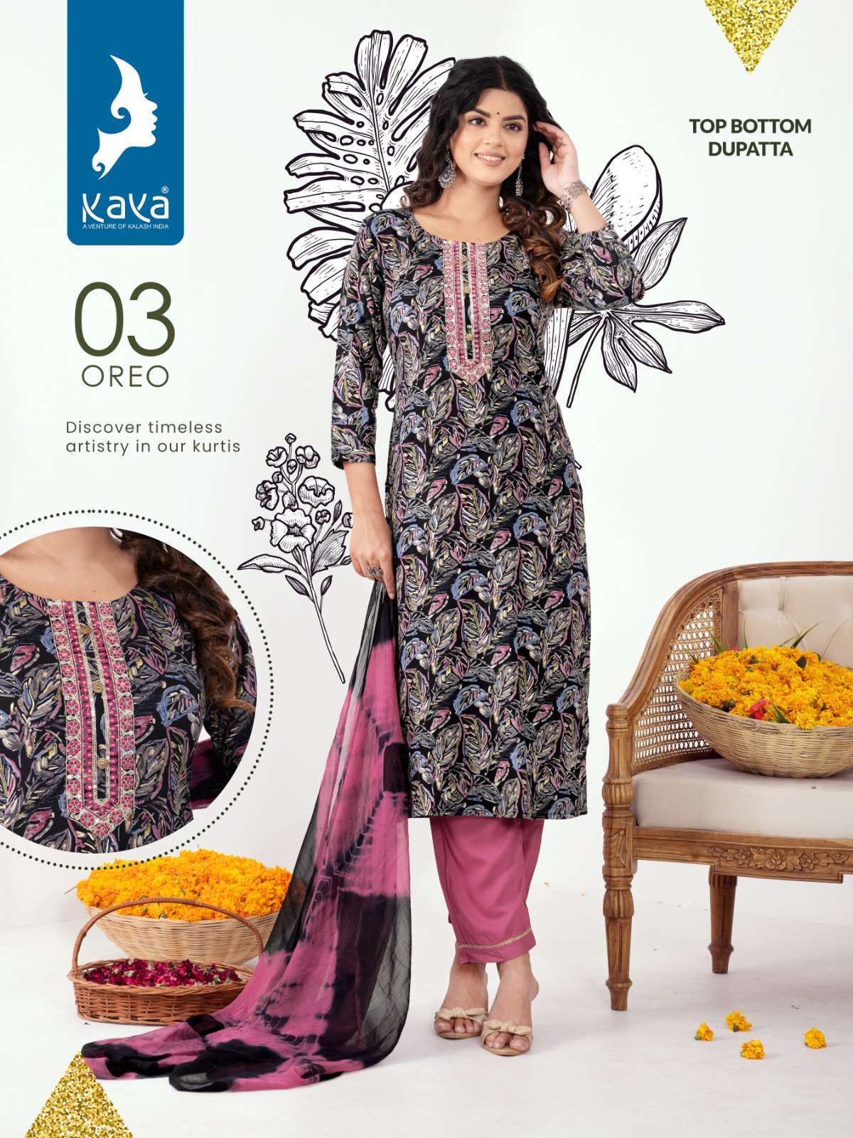 KAYA OREO RAYON FOIL PRINT KURTI Reyon Kurti Shopping