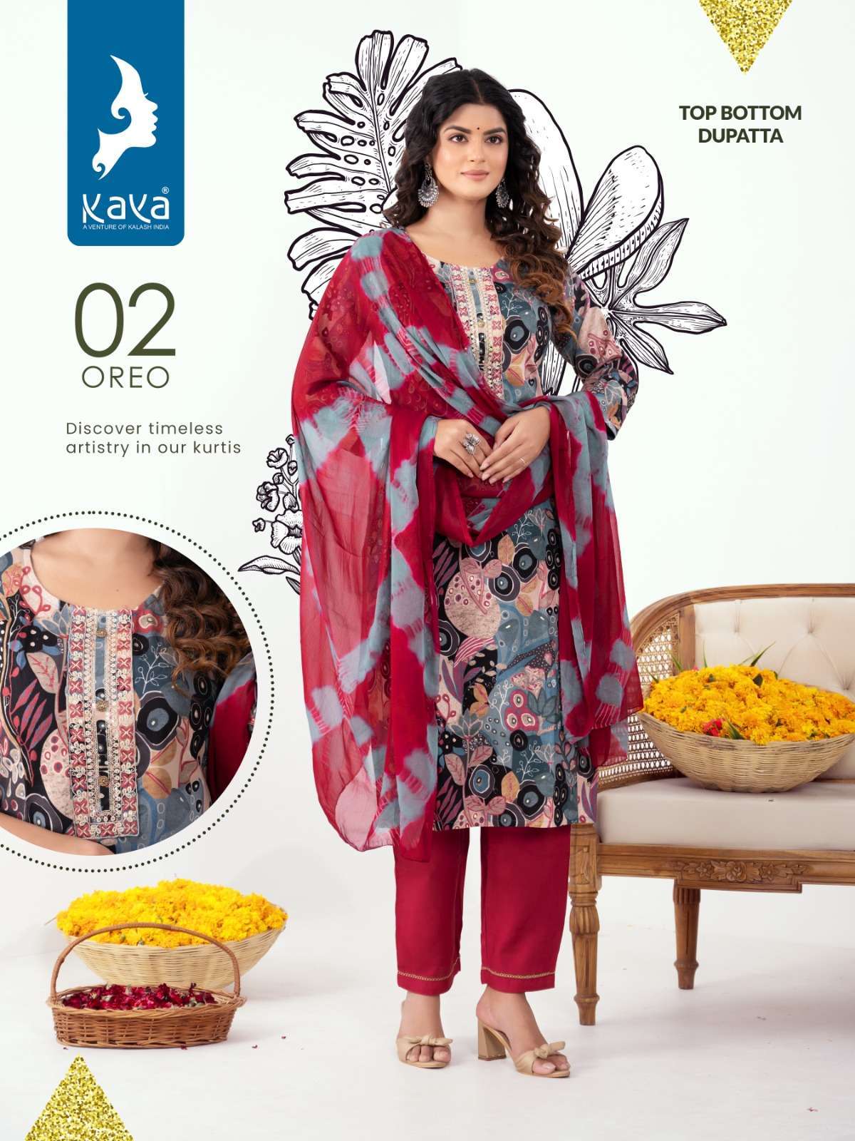 KAYA OREO RAYON FOIL PRINT KURTI Reyon Kurti Shopping