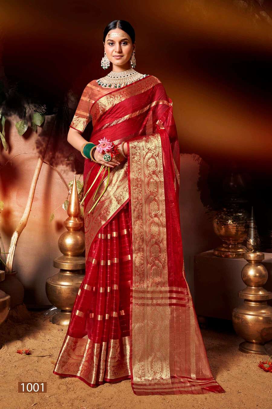 Silk saree gujarati top style