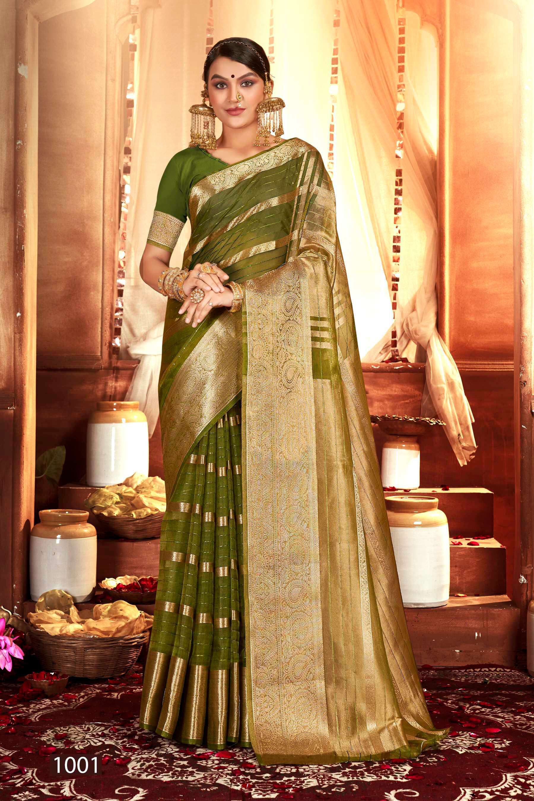 Saroj Nimarrana Vol - 5 Organza silk saree with heavy sequence work Saree  Gujarati saree manufacturers