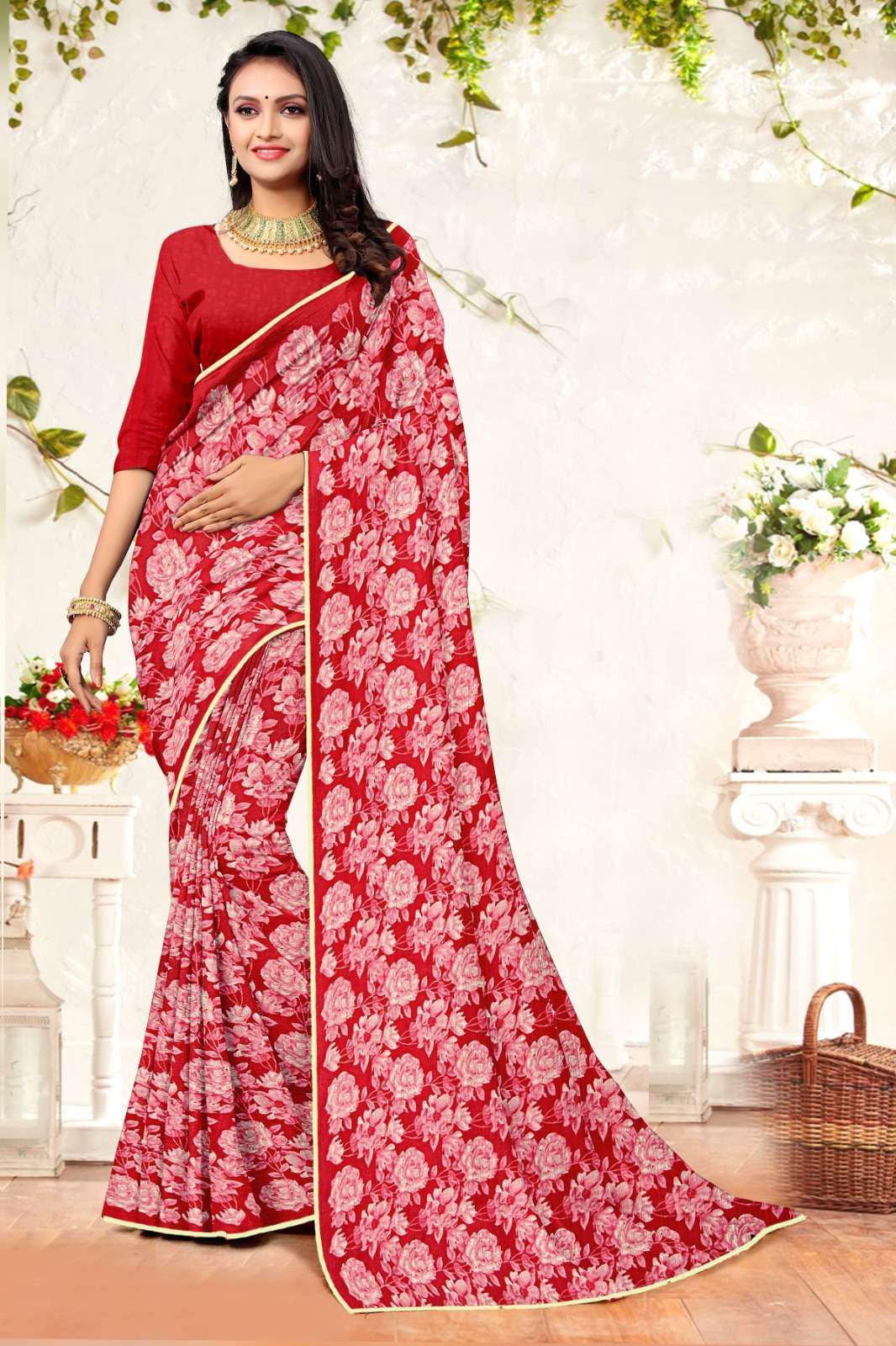 Sc Ajrakh Print Fancy Print Pure Cotton Saree Exporters In Surat