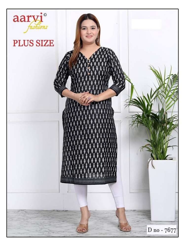 Aarvi Fashion Plus Size Vol-3 -Straight Bulk kurti orders in India