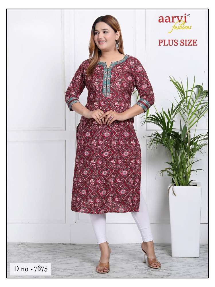 Aarvi Fashion Plus Size Vol-3 -Straight Bulk kurti orders in India