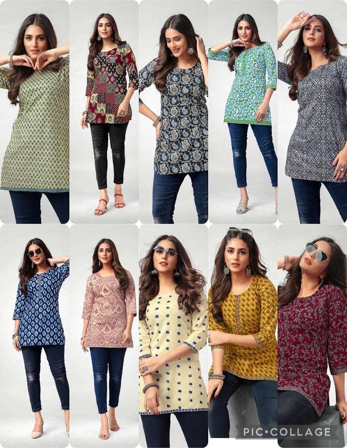 Deeptex Scarlet Vol-2 Short Tops Ladies kurti wholesale market in Surat