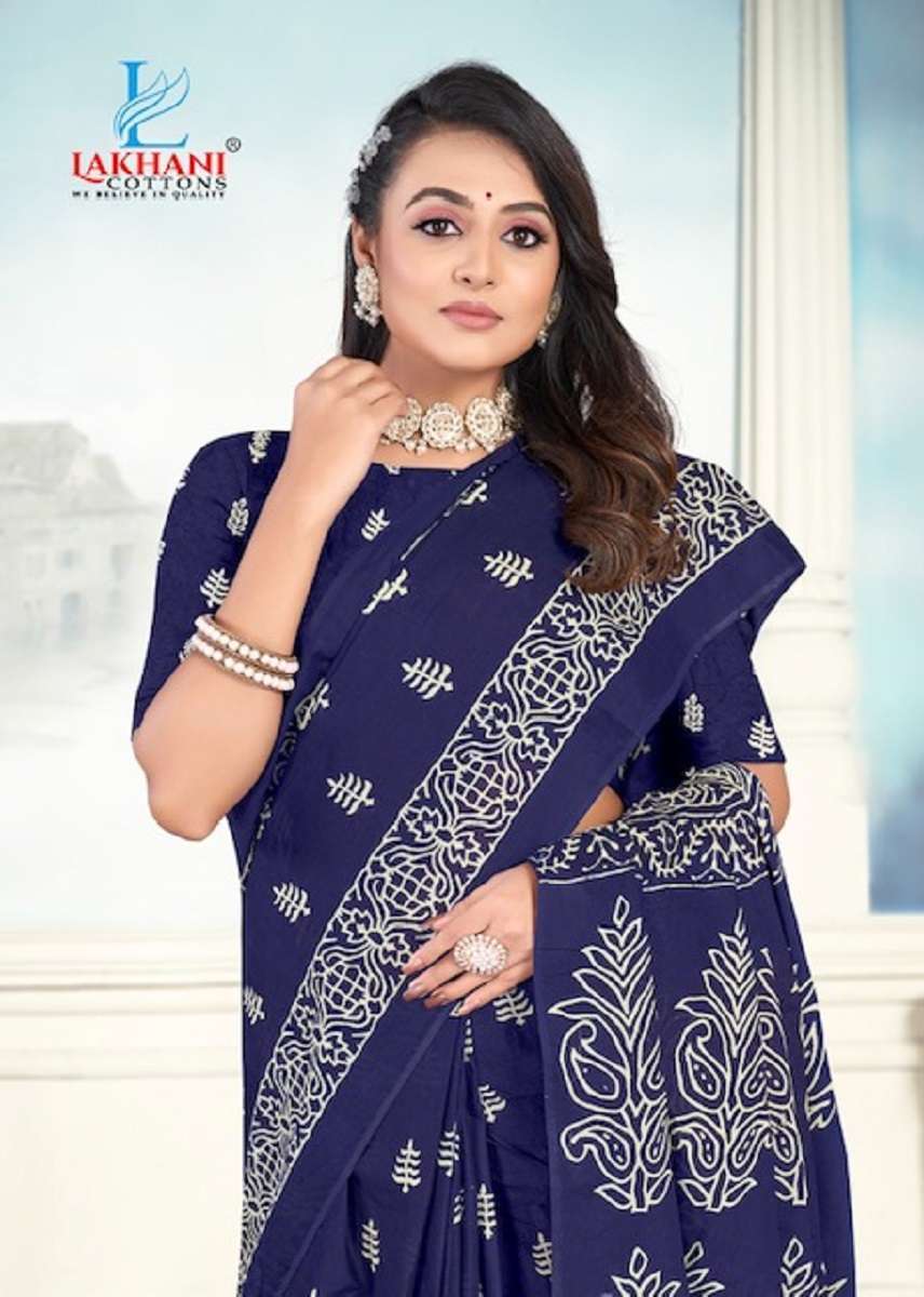 Lakhani Ajarakh Vol 2 Printed Cotton Saree Collcetion: Textilecatalog