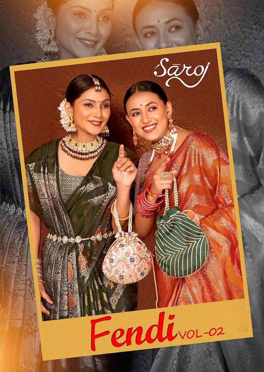 Saroj Fendi Vol 2 Soft organza silk Surat saree online shopping