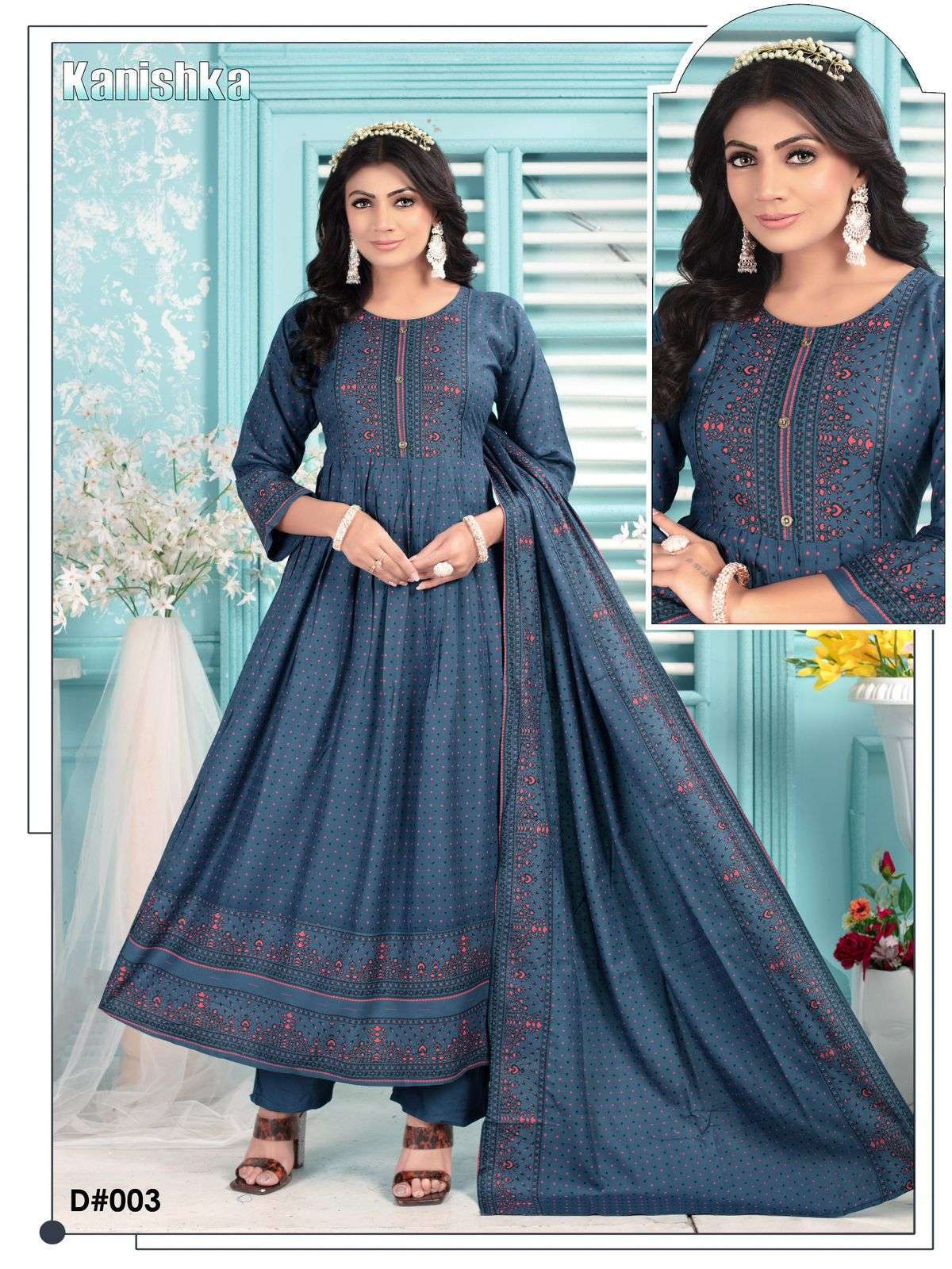 Anju Fabrics Glam Up Georgette Digital Prints Stylish Gowns Kurtis  Wholesaler Surat