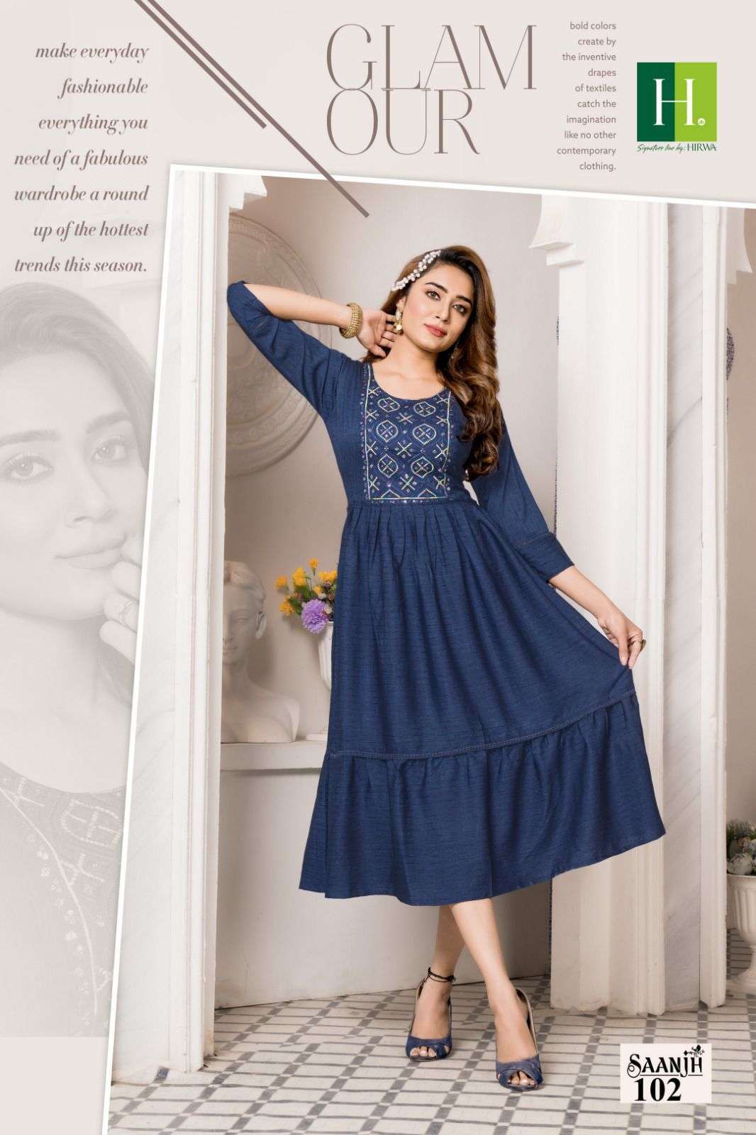 HIRWA Saanjh Vol.1 Wholesale kurti for boutique