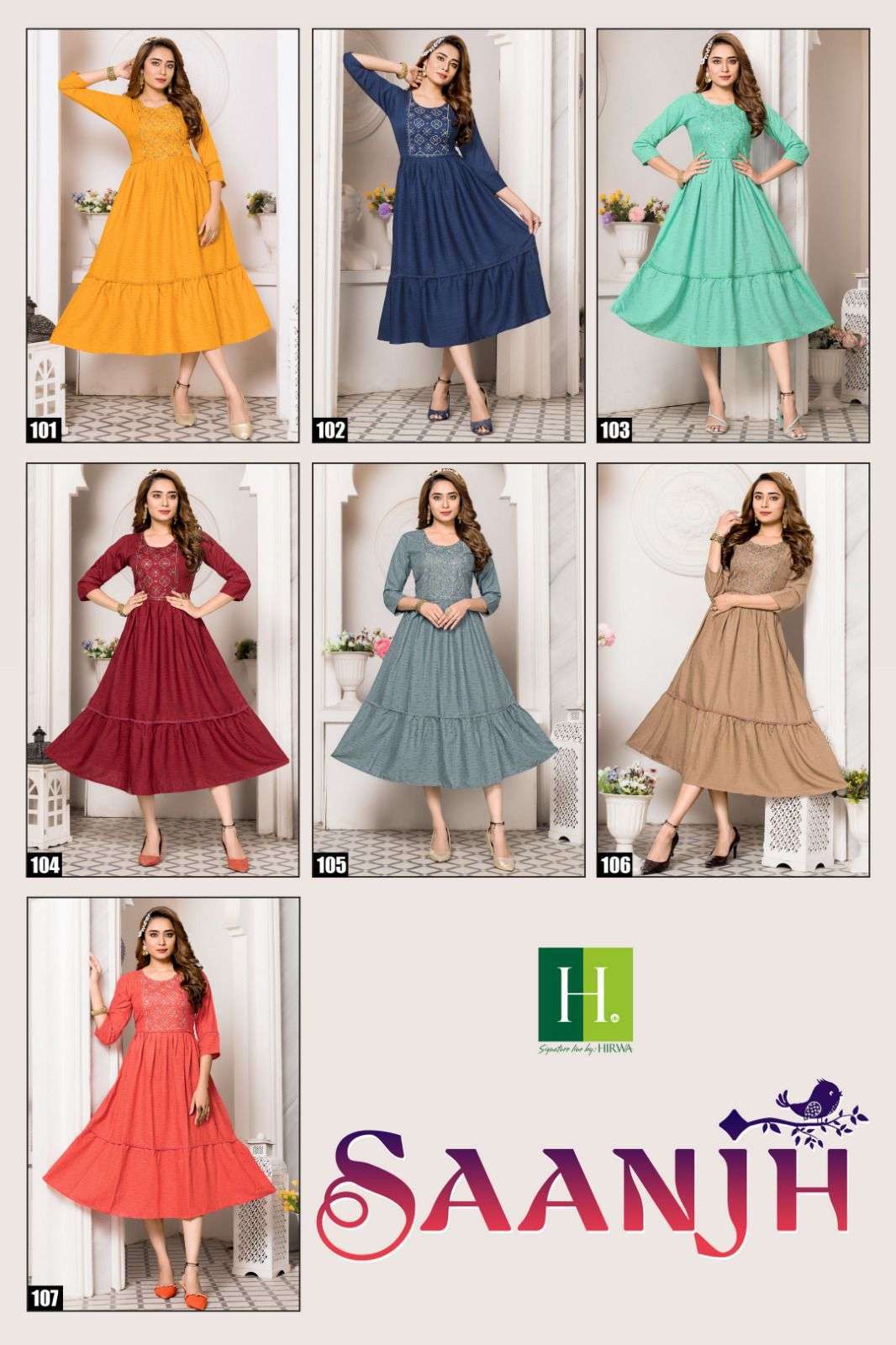 HIRWA Saanjh Vol.1 Wholesale kurti for boutique