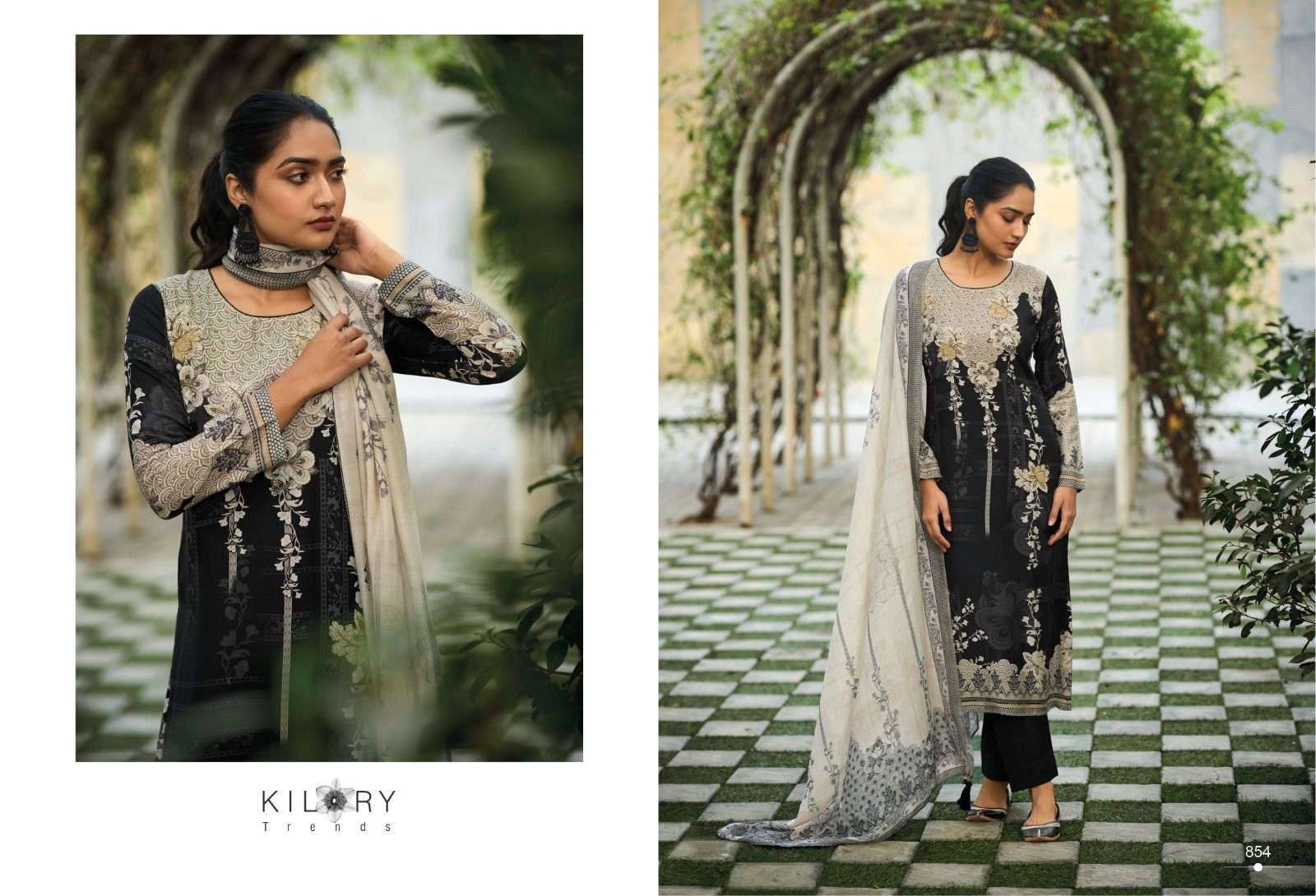 Kilory Blackberry Muslin Printed Designer Surat wholesale market for Pakistani suits