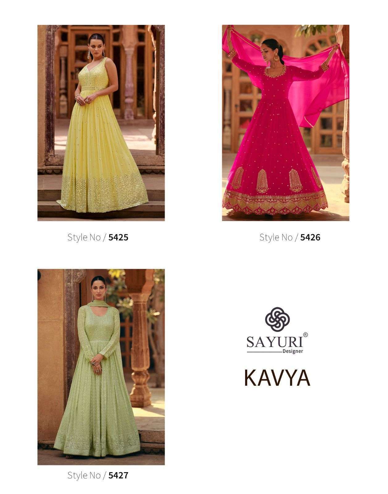 Sayuri Kavya Real Georgette Fancy Gown market in Ahmedabad