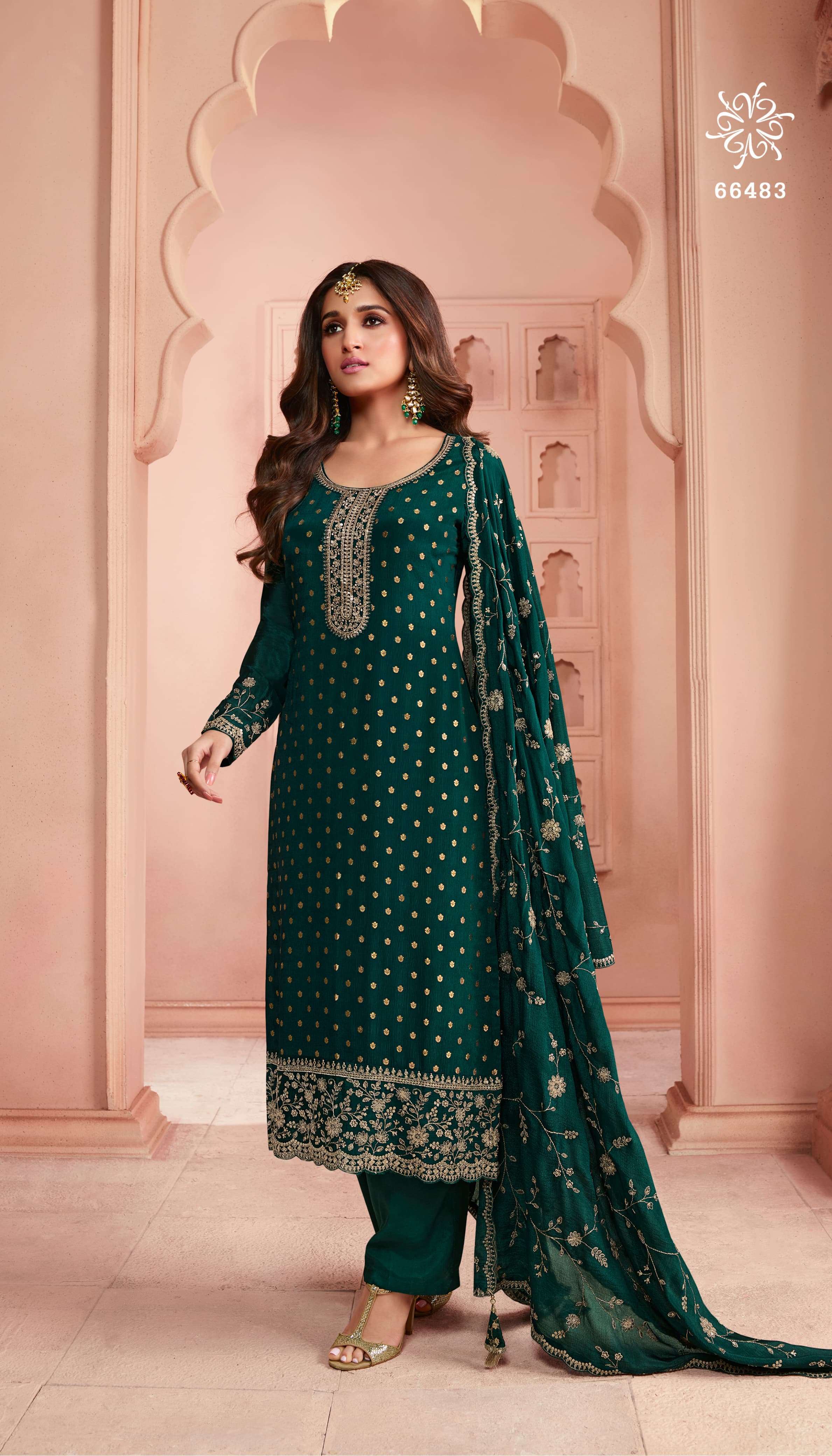 Vinay Kuleesh Swarnaa Hitlist Jacquard Embroidery Indian Salwar Kameez Wholesale in Gujarat