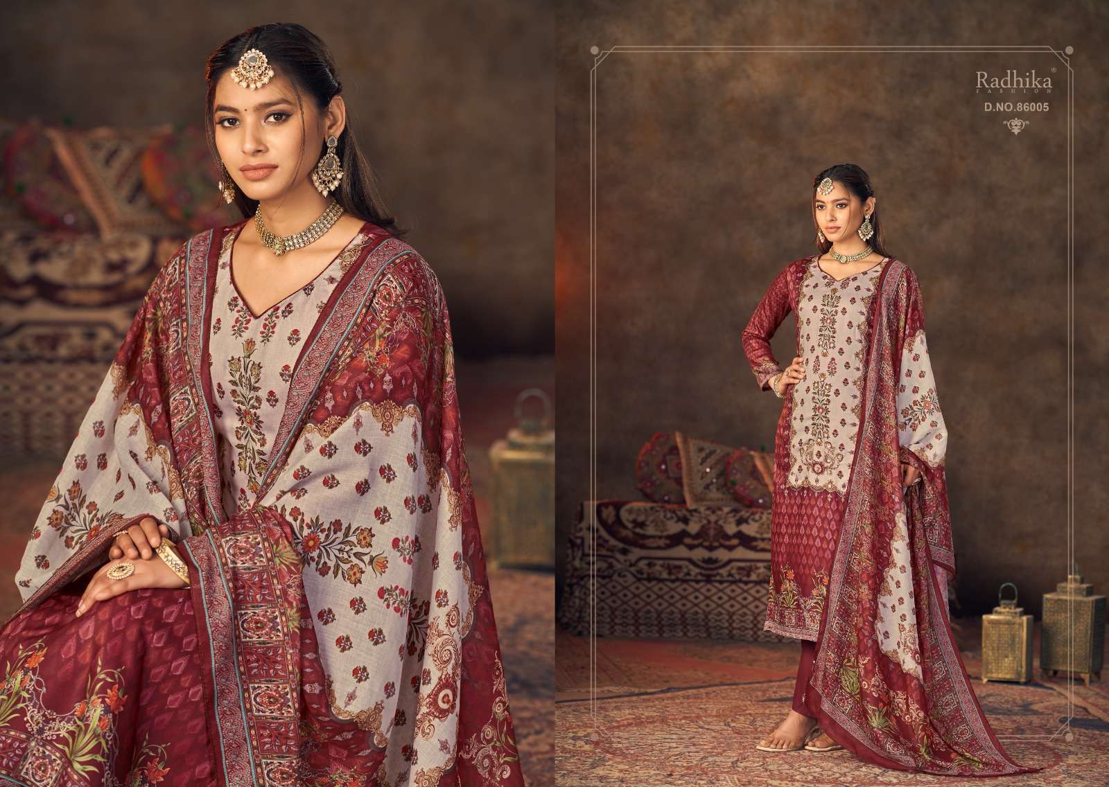 Azara QURBAT Jam cotton Dress material for boutiques
