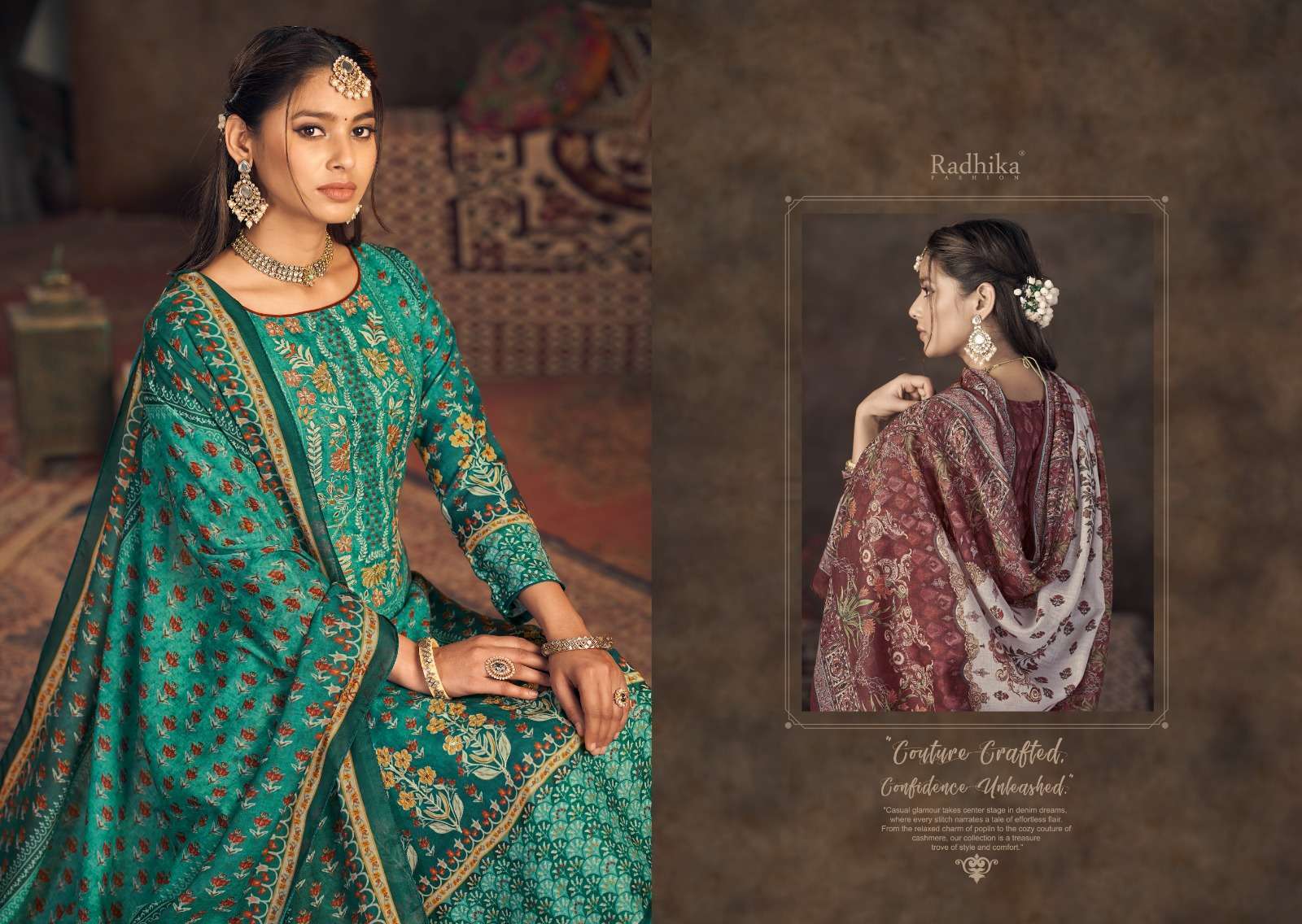 Azara QURBAT Jam cotton Dress material for boutiques
