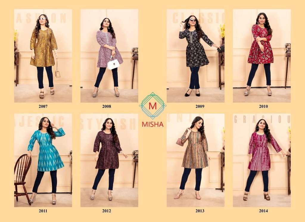 Ganesha Misha Vol-2 – Short Tops Kurti wholesale market