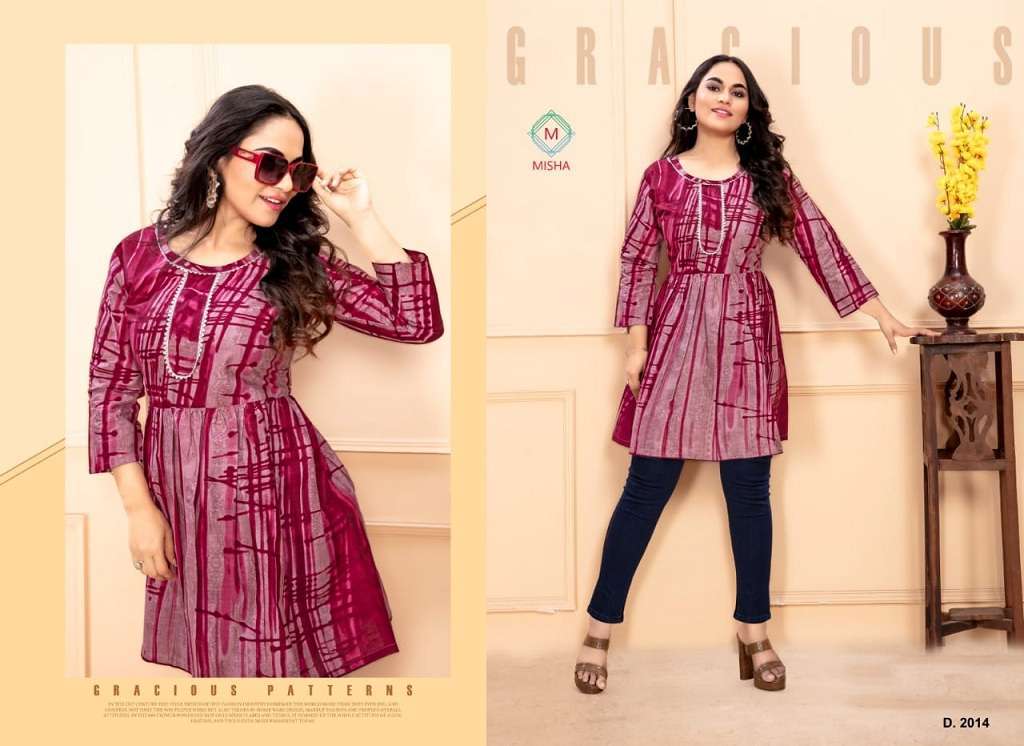 Ganesha Misha Vol-2 – Short Tops Kurti wholesale market