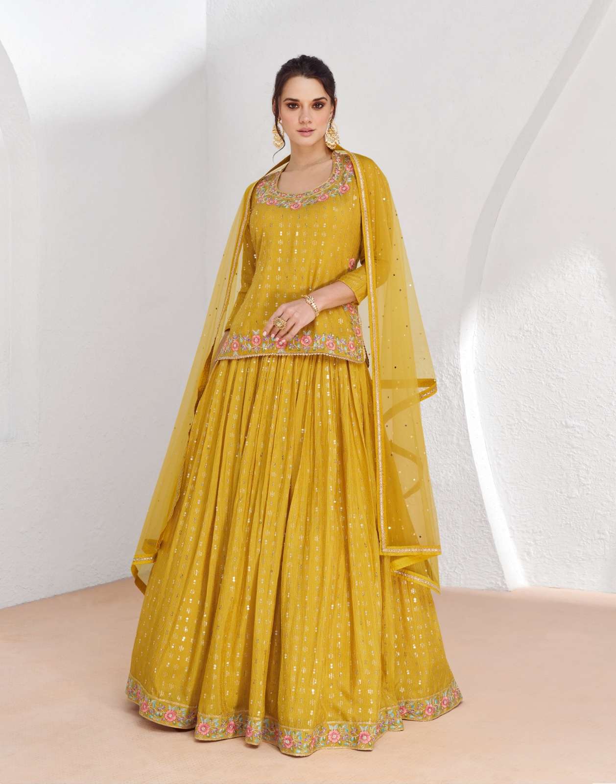 Aashirwad Aarzoo Georgette Designer Gown market in Bangalore
