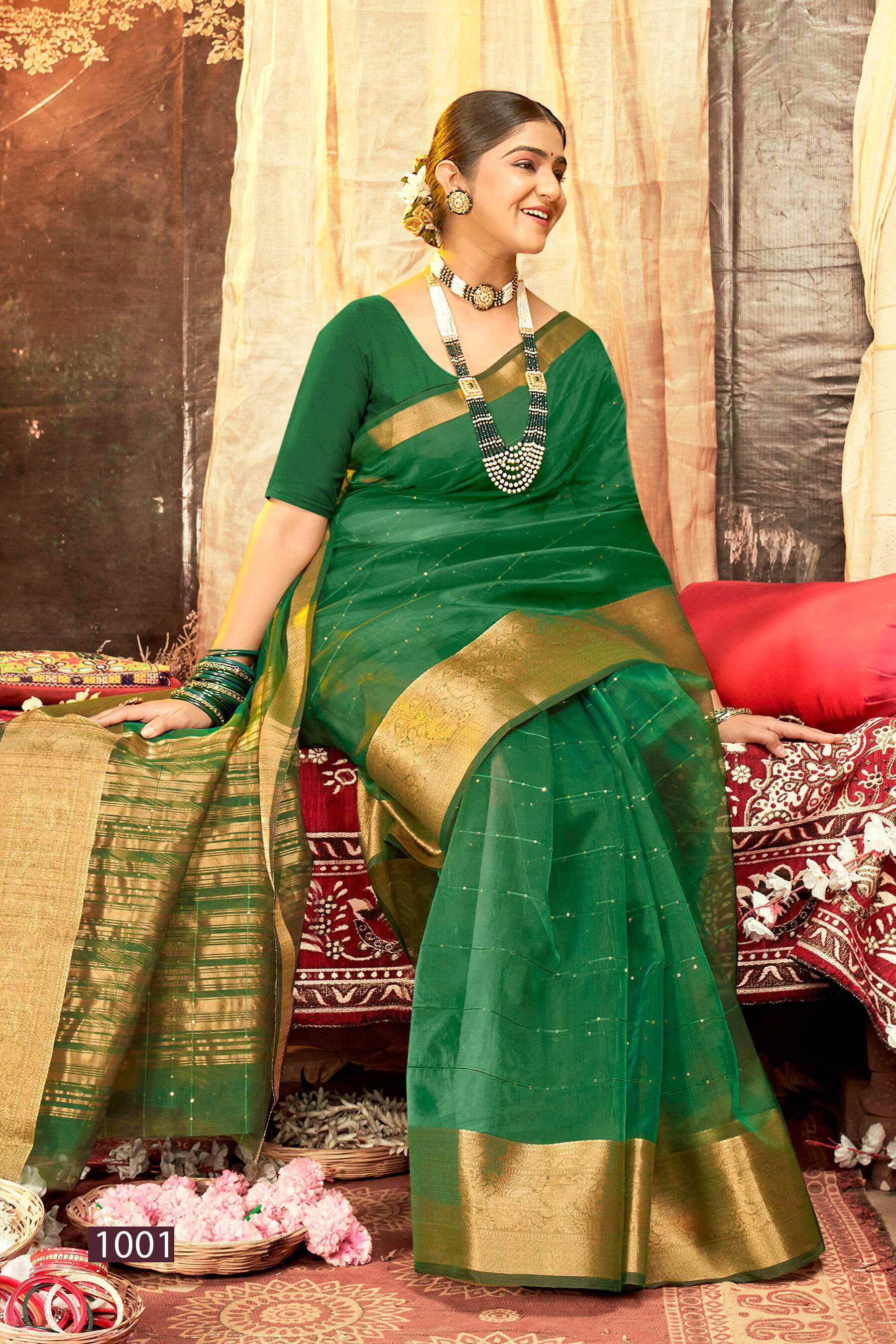 Saroj Niharika Vol - 1 Soft Orgenza Wholesale saree market in Ahmedabad